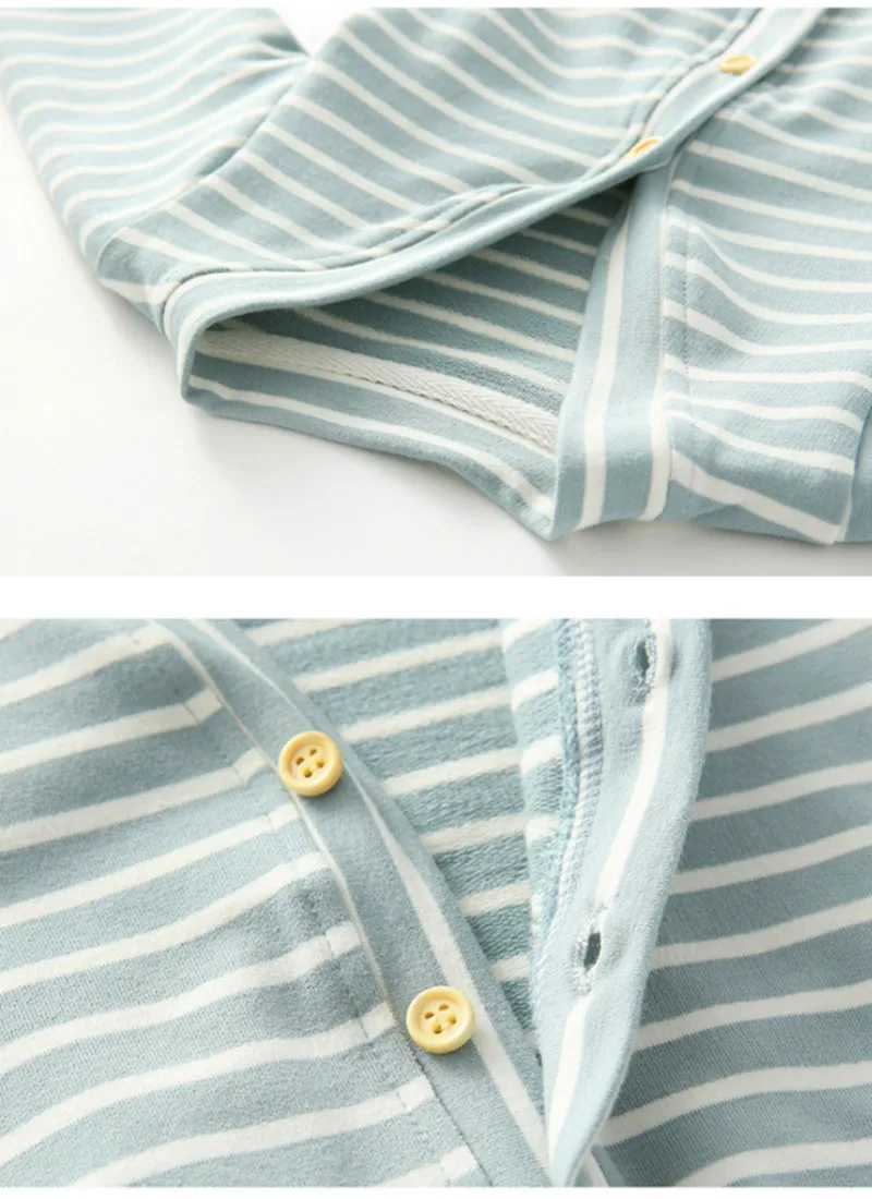Свитер для мальчиков и девочек; хлопковые свитера-кардиганы для младенцев; одежда в полоску для малышей; Весна-Осень; детская верхняя одежда для новорожденных