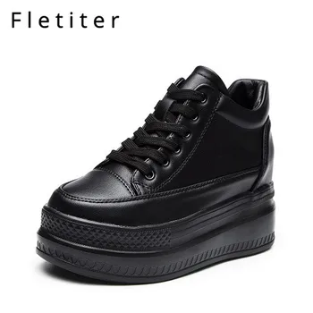 

Platform Shoes Women Winter Autumn 2019 New Arrival Designer Black Fashion Creepers Ladies Flats Shoes Harajuku Creeper Fletiter