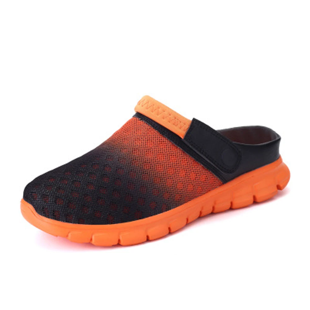 

Gradient Mesh Slippers Large Size Couple Casual Sandals Summer Slippers Men Women Slip on Flats Shoes Breathable Shoes 36-44