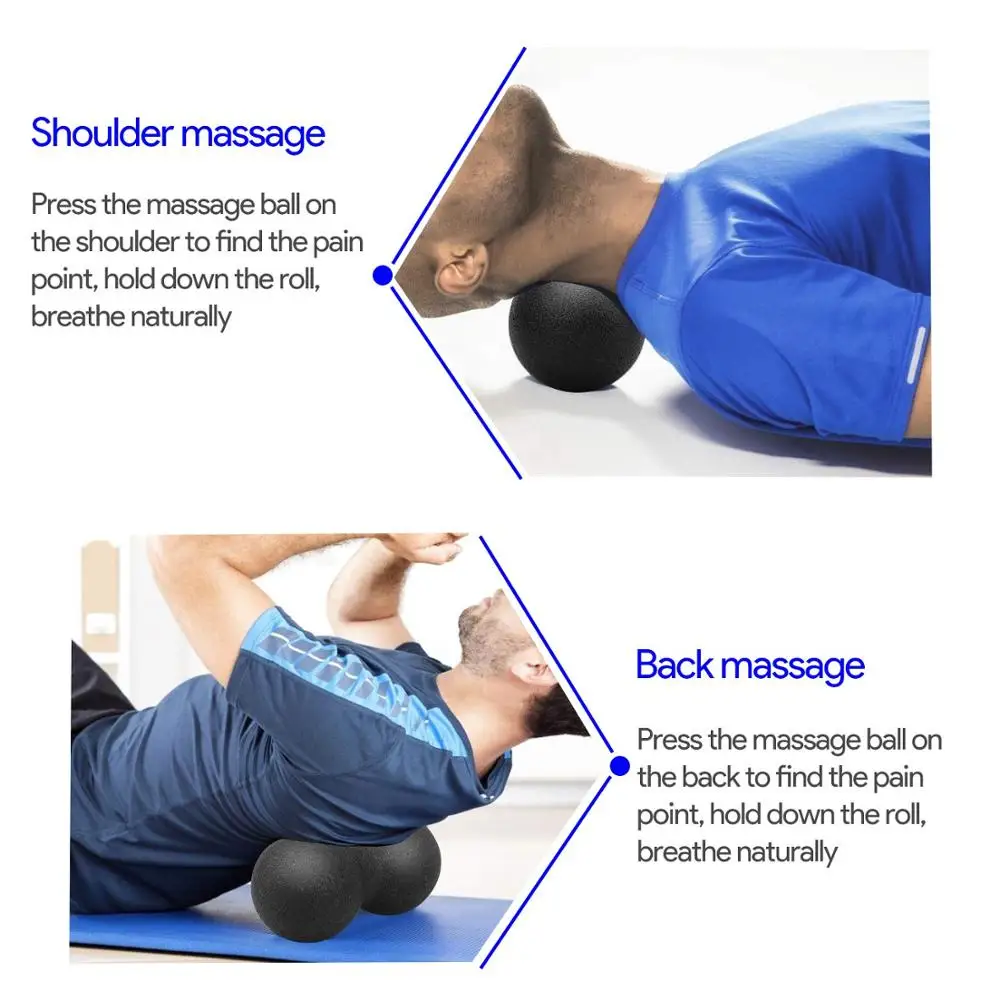 Peanut Massage Ball Set Lacrosse Ball Physical Trigger Point Therapy Myofascial Muscle Knots Yoga Crossfit Self Massage