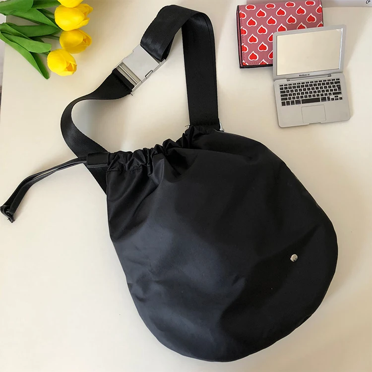 Новая женская сумка на плечо, однотонный с кулиской с верхом на завязке, оксфордская ткань, сумка-мессенджер, модная сумка