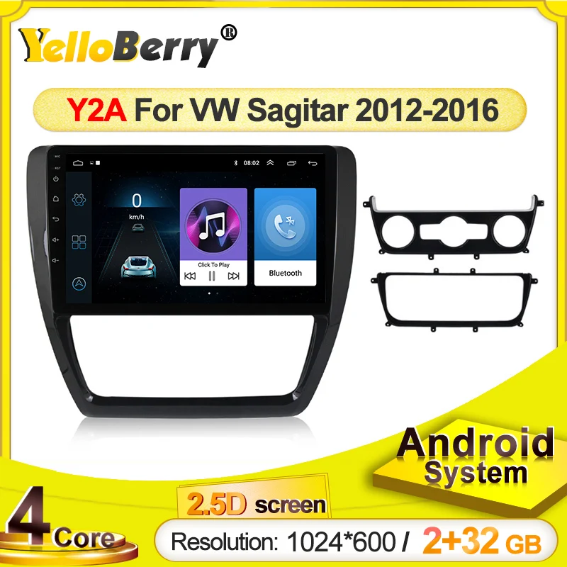 YellowBerry 9 дюймов мультимедийный плеер 2.5D Экран android системы для VW Sagitar 2012-2016 DVD