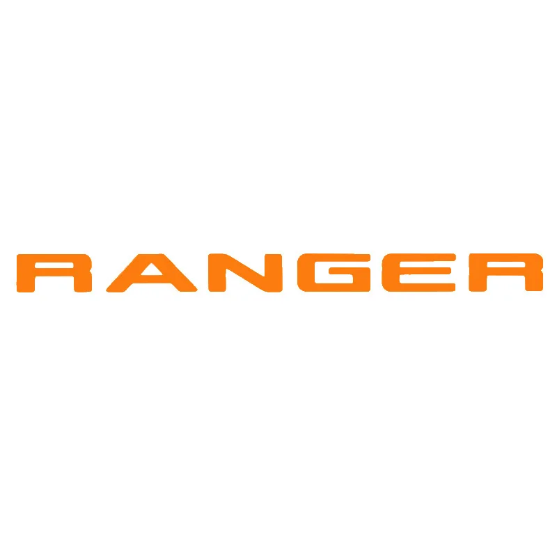 Оранжевый Для Ford Ranger- решетка верхнего логотипа Письмо гриль RANGER 3D эмблема размер ABS наклейка с клеем хром стиль - Цвет: Оранжевый