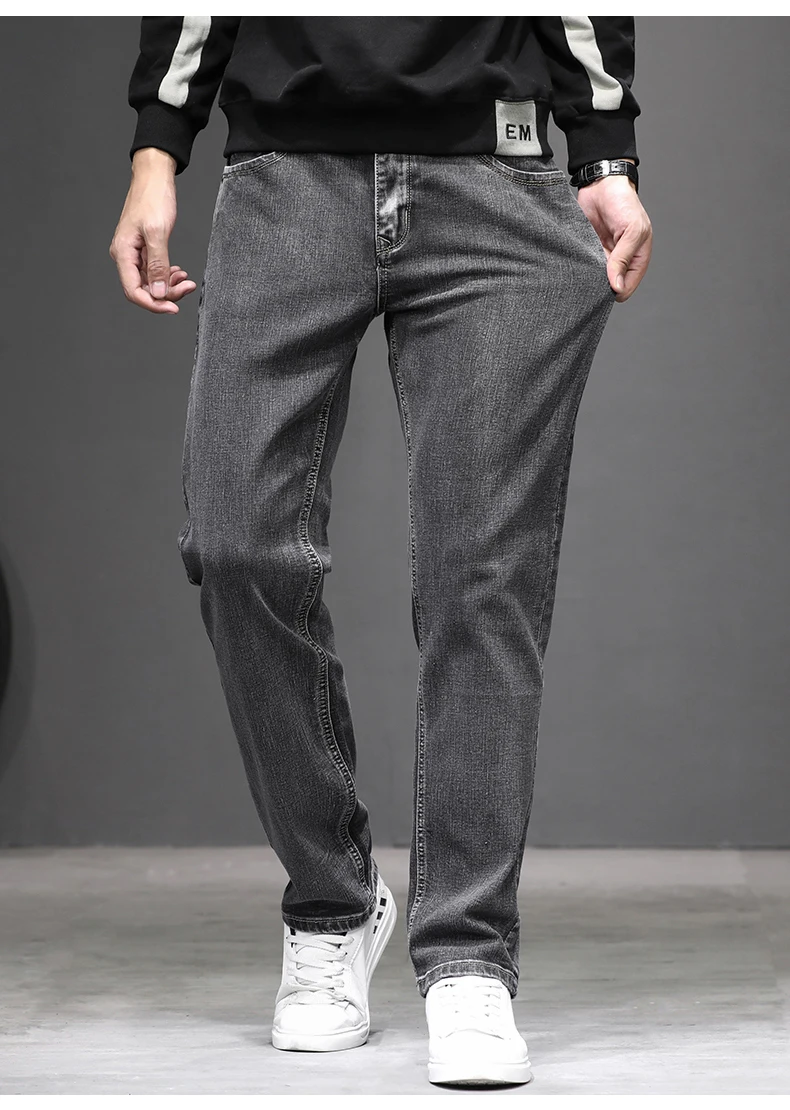 Smoky Gray Straight leg Jeans Classic 