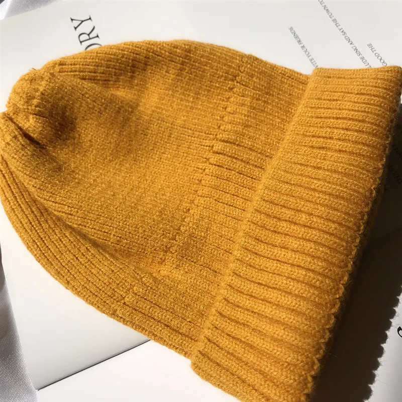 Skullies, женские вязаные высококачественные однотонные элегантные эластичные Универсальные женские шапки Harajuku, Мягкие Шапки, женские шапки ярких цветов