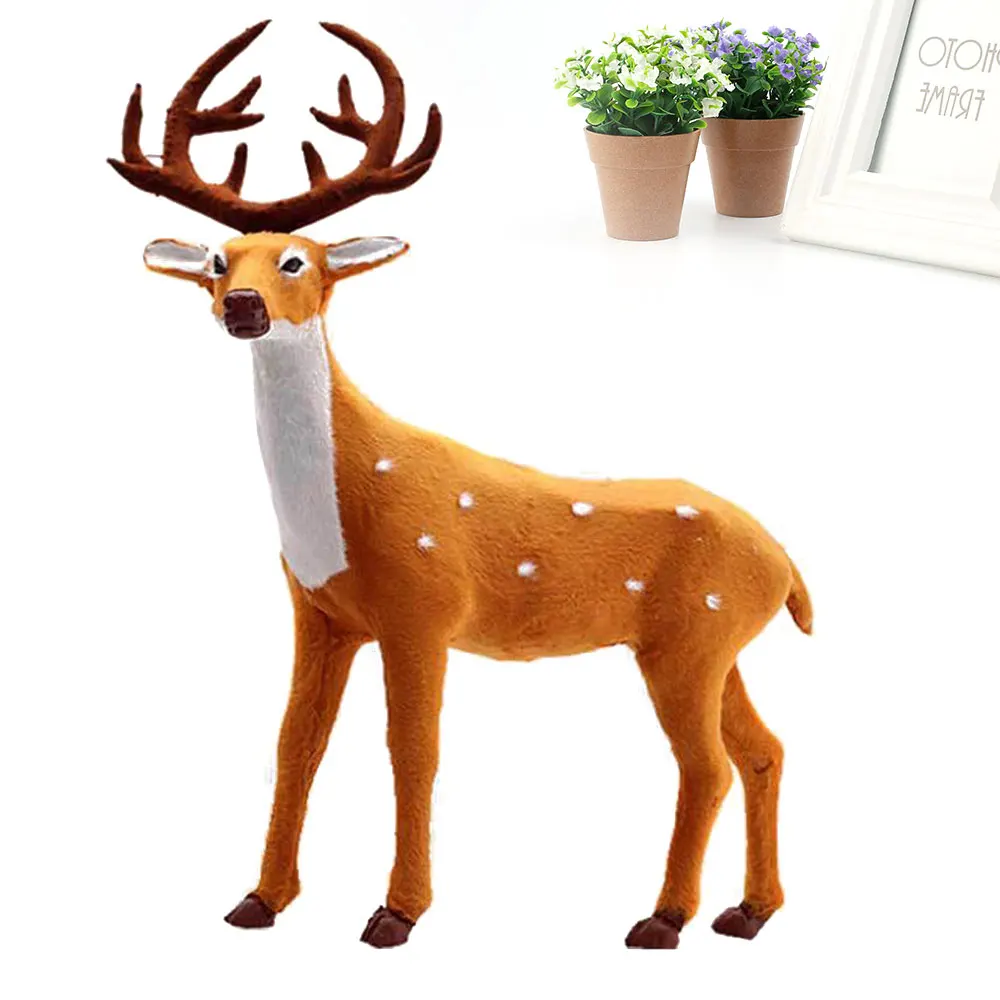 

Simulation ELK Deer Xmas Elk Display Window Simulated Christmas Reindeer Plush Standing Doll