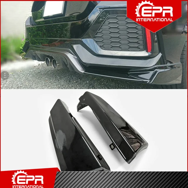 For Civic Fk7 Mugen Style Fiberglass Rear Spat Frp Fiber Glass Bumper Add On Extension Splitter Trim Part Tuning Kit For Fk7 Mudguards Aliexpress
