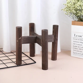 

1PC Flower Pot Rack Standing Bonsai Display Plant Stand Shelf Wood Planter Tray