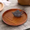 Round Natural Wood Serving Tray Wooden Plate Tea Food Server Dishes Water Drink Platter Food Bamboo Rectangular ► Photo 1/6