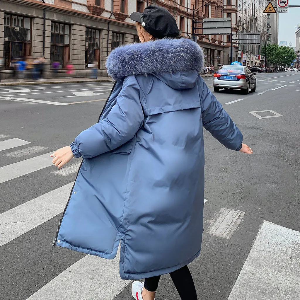 JAYCOSIN, женские модные зимние куртки с капюшоном, длинное теплое пальто, двухсторонняя куртка с принтом, Женская парка, зимние пальто, верхняя одежда