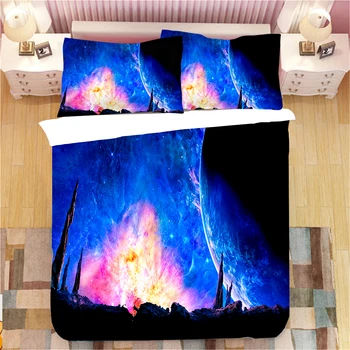 

Starry sky 3D Printed 3pcs Bedding Set Duvet Cover Bed Cover Set Bedspreads Home Textiles