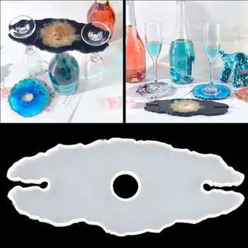 

Handmade Large Wine Glass Holder Silicone Resin Mold Bottle Shelf Storage Glass Tray Resin Mould Tools Art Crafts
