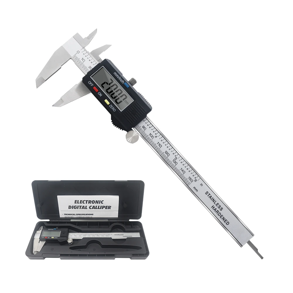 Ship from US Automotive Tool Kit,Stainless Steel Electronic Digital Caliper 0-150 Precision 0.01 Digital Vernier 