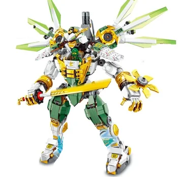 

New Ninjagoed Lloyd's Titan Mech Spinjitzu Building Blocks Kit Bricks Classic Movie Ninja Model Kids Toys For Children Gift