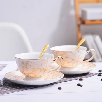 

Ceramic Coffee Cup Saucers Restaurant Espresso Cappuccino Latte Coffee Milk Cups European Style Afternoon Tea Black Tea Teacup