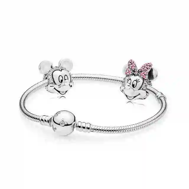 

100% 925 Sterling Silver RAU0542 New Cartoon Fairy Tale Safety Clip Bracelet Set Suitable for Winter Jewelry