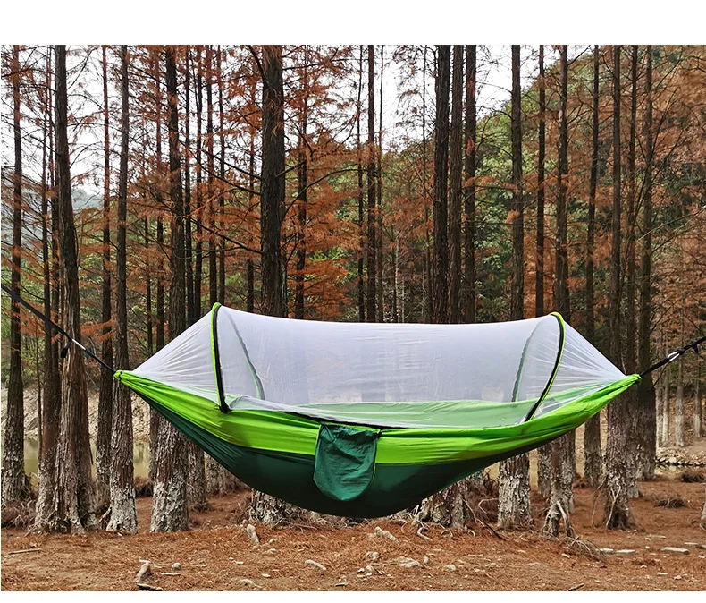 Automatic Simple Light and Quick Opening Mosquito Net Hammock Outdoor Camping Pole    Rollover Prevention