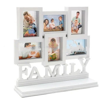 

White Resin Family Photo Frame Picture Holder Display Craft Romantic Gift Desk Decoration Frame Home Decoration