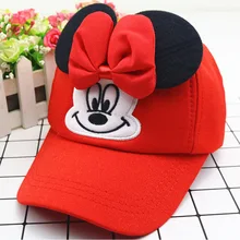 Модная детская бейсболка с Микки Маусом для мальчиков и девочек, детская шляпа snapback, детская бейсболка с Минни Маус