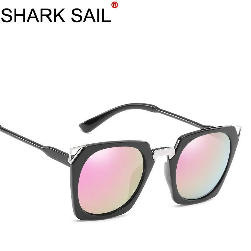 Бренд SHARK SAIL унисекс Ретро алюминиевые солнцезащитные очки Объектив переменного