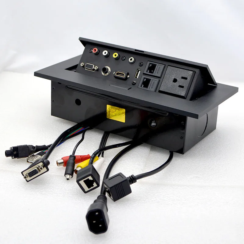 K518 мультимедийный настольный компьютер с HDMI AV VGA 3,5 мм Jack Стандартный Соединительная коробка офисная Конференция настольная розетка специального