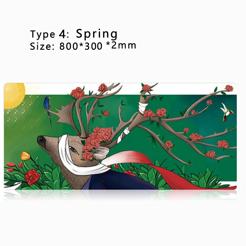 Spring 800 мм* 300 мм* 2 мм игровой Большой Коврик Для Мыши Компьютерный стол коврик стол клавиатура Коврик - Цвет: Spring