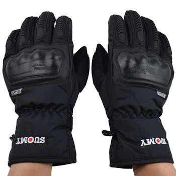 

Suomy waterproof motorcycle glove guantes moto racing DH ATV protect motocross riding Dirt bike off-road mens black winter SU06#