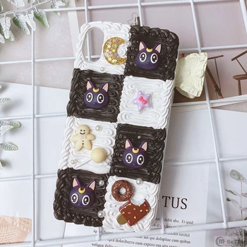

DIY case for Xiaomi CC9 cute cat phone cover Mi Max 3 pro 3D handmade creamy shell Mi 8/8se candy food girl gift Mi 5s plus 6+