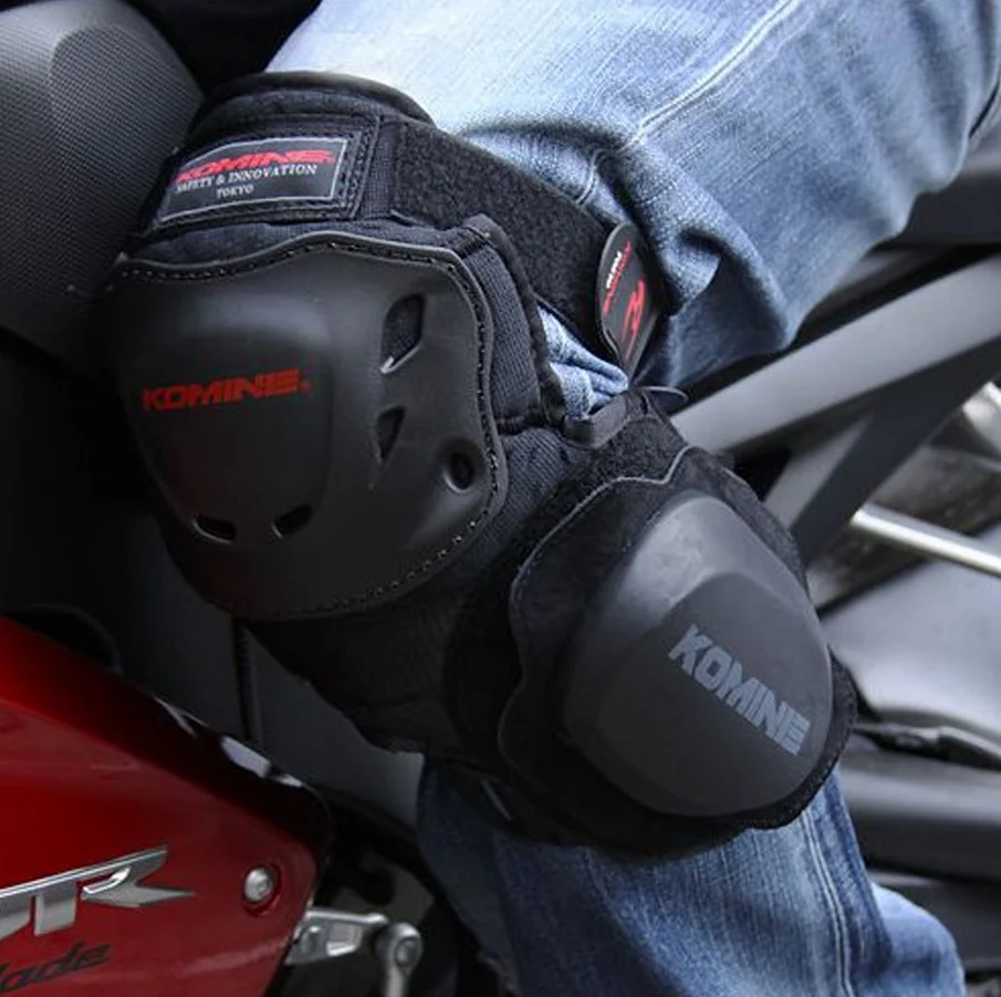 Komine Professional MEN Motorcycle Knee Pad Protective Road Racing Dedicated Curved Grinding Block Slider Racing Plus bend Knee
