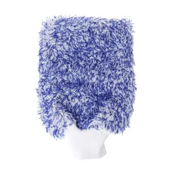 

1 Piece Universal Car Care Glove Plush Soft Microfibre Wash Mitt Microfiber Blue Car Cleaning Detailing Tools 30x20cm