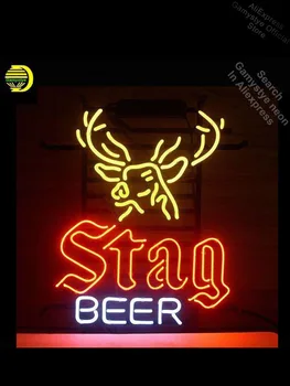 

Neon Sign for STAG BEER Neon Bulbs sign Deer handcraft Glass Professional Logo Designers Neon Signs For Home Light Advertisement