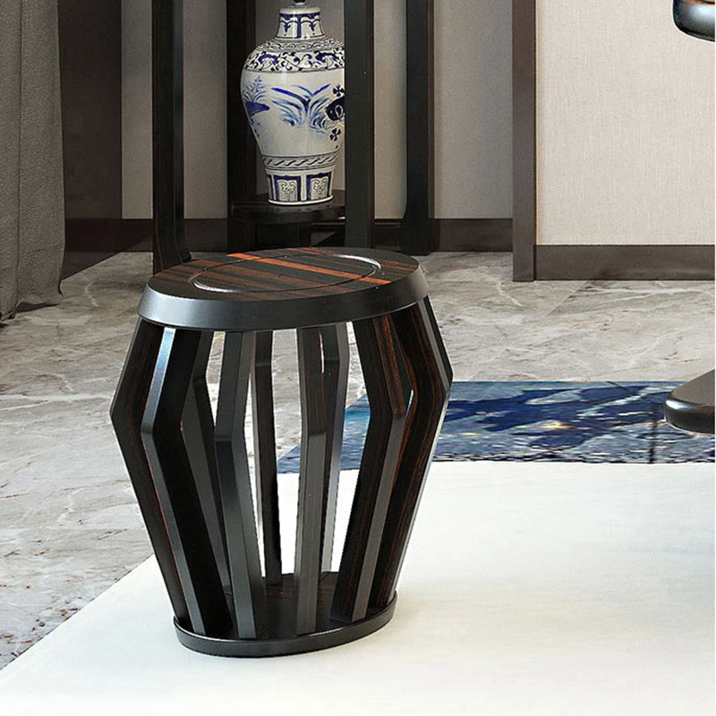 

New Chinese Solid Wood Tea Stool Office Tea Stool Simple Kung Fu Tea Stool Space Saving Furniture Bench Bedroom