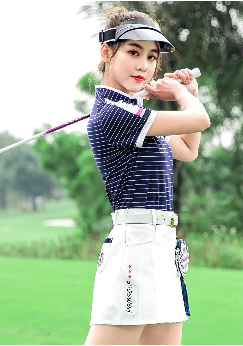 PGM Golf Женская спортивная короткая юбка летняя женская юбка А-образная Женская юбка анти-легкий дизайн qz048