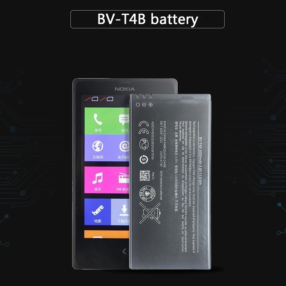 

KiKiss 3000mAh Phone Replacement Battery BV-T4B For Microsoft Nokia Lumia 640 XL RM-1096 RM-1062 RM-1063 RM-1064 RM-1 BV T4B
