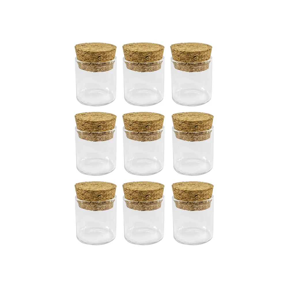 50Pcs 10ml Travel Sub Bottles Reusable Cosmetics Perfume Empty Jars Hyaline Gifts Crafts Clear Glass Corks Customized Vials