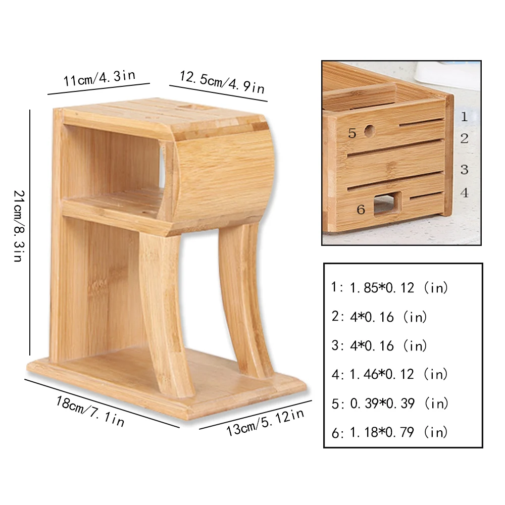 Бамбуковый нож блок универсальный нож вешалка для хранения со слотами держатель ножа Органайзер стенд дисплей кухонные принадлежности