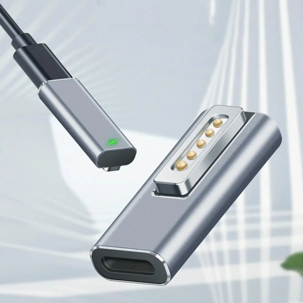 NEW Portable LED Aluminum Alloy PD Fast Charging Conversion Type-c To Magsafe2 Adapter Air/pro Laptop Smart Phone