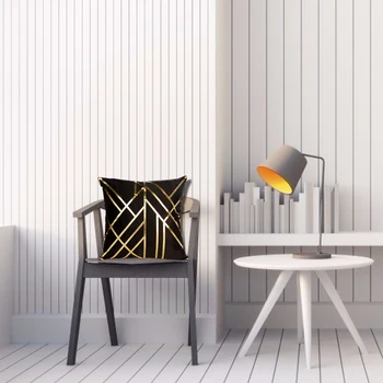 

Geometry Printing Short Plush Pillowcase Bedroom Car Throw Cushion Decor Cover for Dining Room Kitchen Wedding