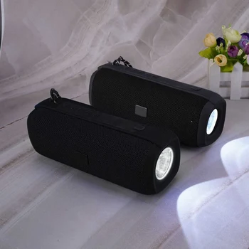 

Hot-SLC-119 Bluetooth Music Bass Speaker Waterproof Portable Outdoor Wireless Column Loudspeaker with Flashlight