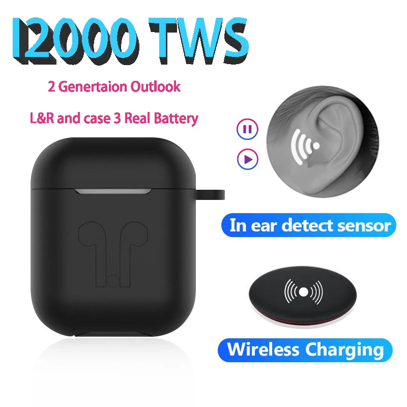 

2019 Original I2000 TWS Bluetooth 5.0 Earphones Earbuds Touch Contral WI &H1 Chip Hifi Wireless Headset for Air2 phone elari