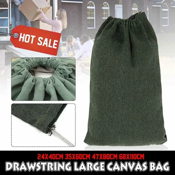 

Laundry Army Green Canvas Drawstring Storage Bag Pouch Clothes Laundry Canvas Drawstring Large Bag Pouch Clothes Craft Storage