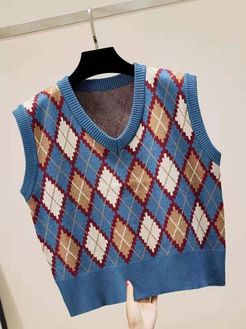 Fashion Casual Tank Tops Pullover Elasticity Sweater Spring Autumn Women Sleeveless V-Neck Knitted Vest
