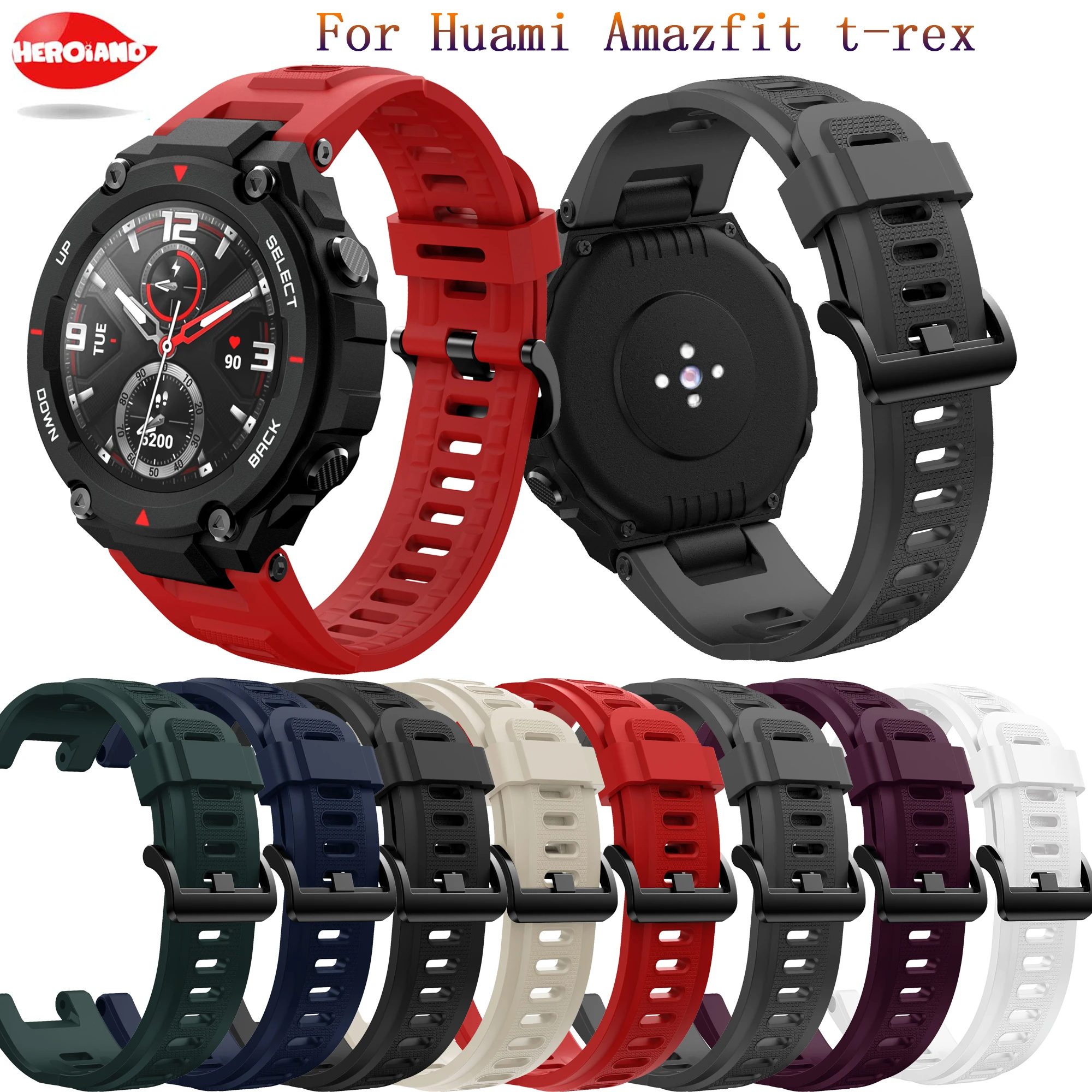 Мягкий силиконовый ремешок для браслета Huami Amazfit T-REX спортивный сменный часов Xiaomi