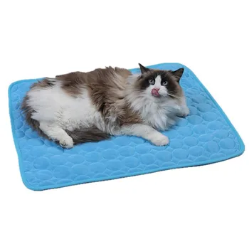 

70x55cm Waterproof Summer Pet Cat Kennel Pad Ice Silk Pad Cold Pad Pet Pee Pads Mat Dog Bed For Dog Reusable Pet Dog Diaper