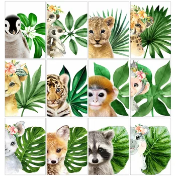 

Huacan Full Drill Diamond Painting Animal Diamond Art Mosaic Leopard Embroidery Home Decoration Handmade Gift