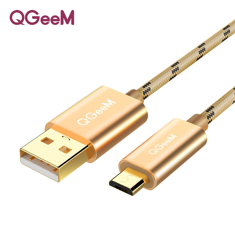 QGeeM Micro USB кабель для передачи данных для samsung Xiaomi hua wei Tablet Android usb зарядный шнур 1 м 2 м Micro usb