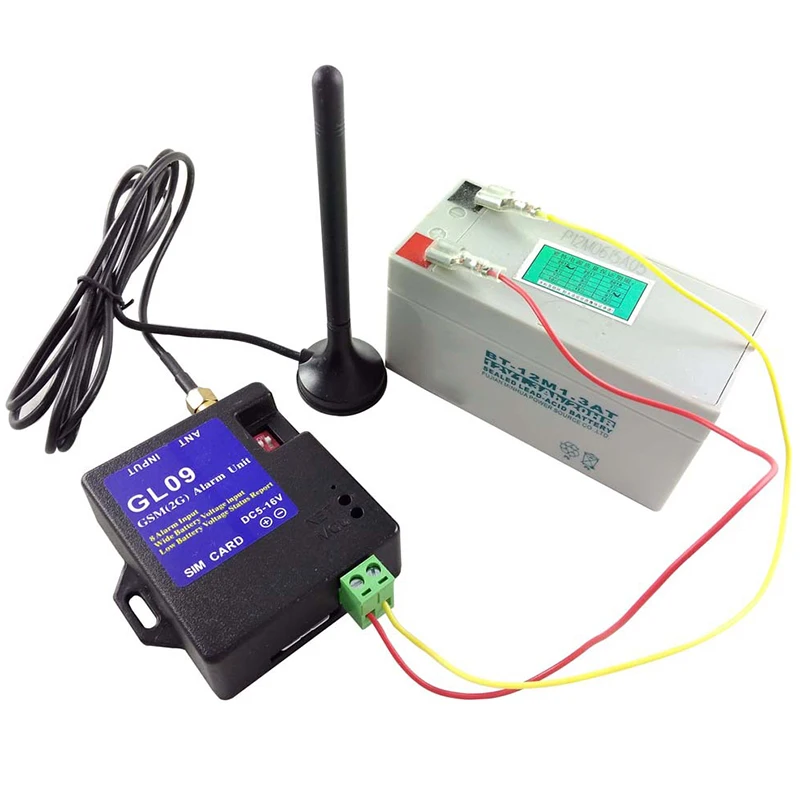 GL09 système d'alarme GSM à 8 canaux fonctionnant sur batterie avec application de contrôle, système de sécurité d'alerte SMS 2019