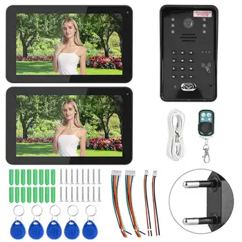 

Wired Video Doorbell Kit - 2 9 Inch Indoor TFT Display and 1 Outdoor Unit With Rain Cover - Monitor Doorbell Night