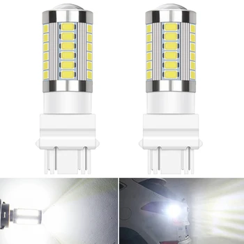 

2Pcs W21W LED Canbus Error Free LED P21 5W ba15s 1156 3157 wy21w 7443LED Turn Signal Brake Car Reverse Lights white Red 6000K