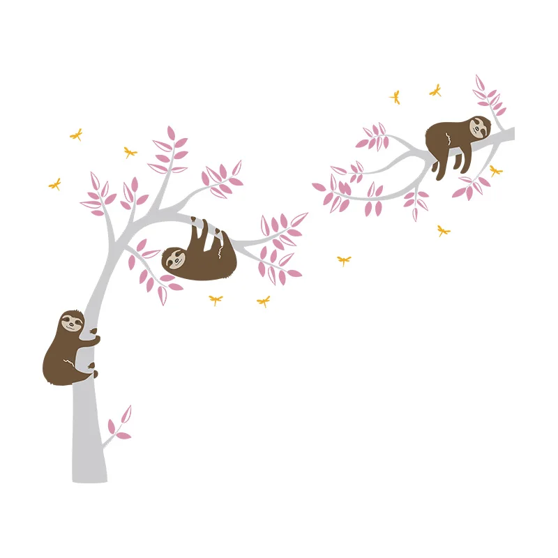 A Индивидуальные 3 Koalas на дереве Виниловые настенные украшения для детской декора Съемная Настенная картина DIY наклейки для детей детские комнаты украшение для комнаты - Цвет: A